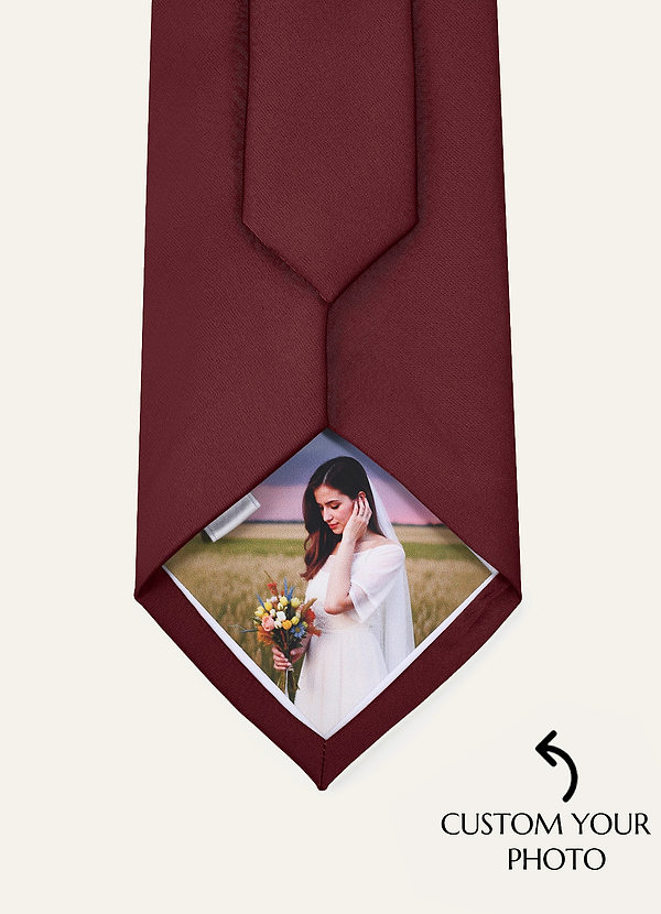 front Matte Satin Custom Photo Tie – Personalized Necktie