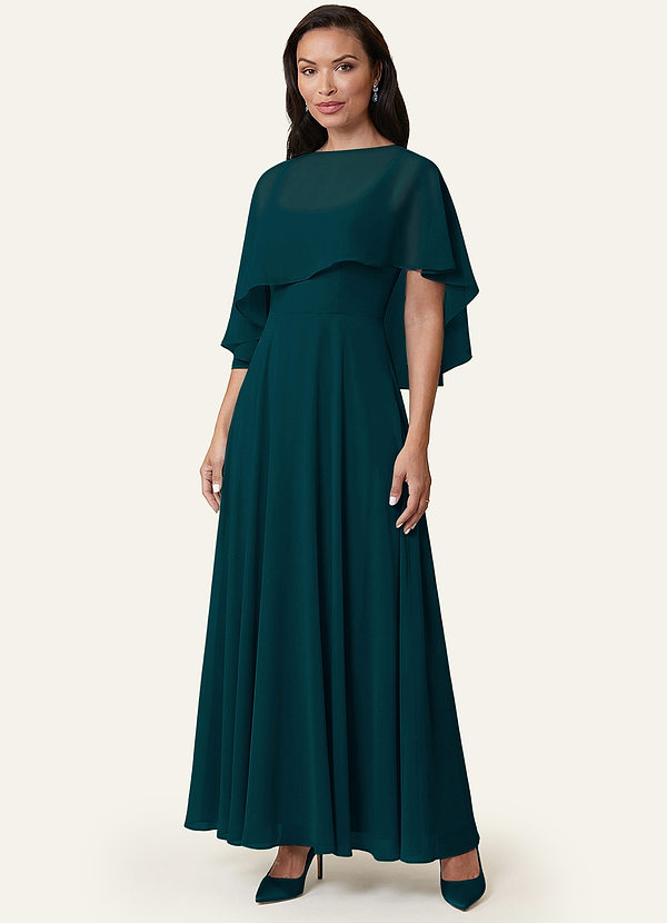 front Azazie Matching Color Wren Chiffon Wrap