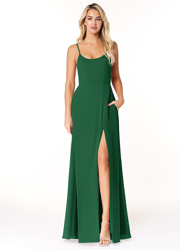 Dark Green Azazie Moira Bridesmaid Dresses | Azazie