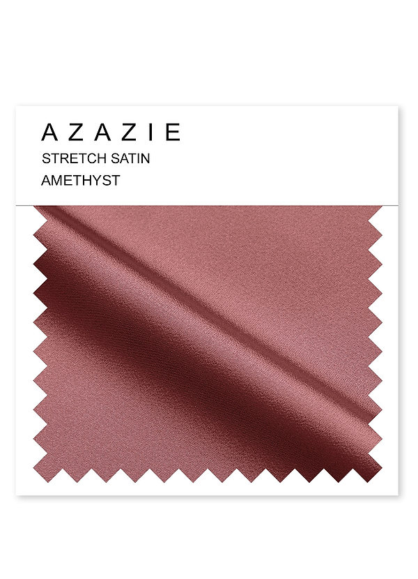 front Azazie Amethyst Stretch Satin Swatch