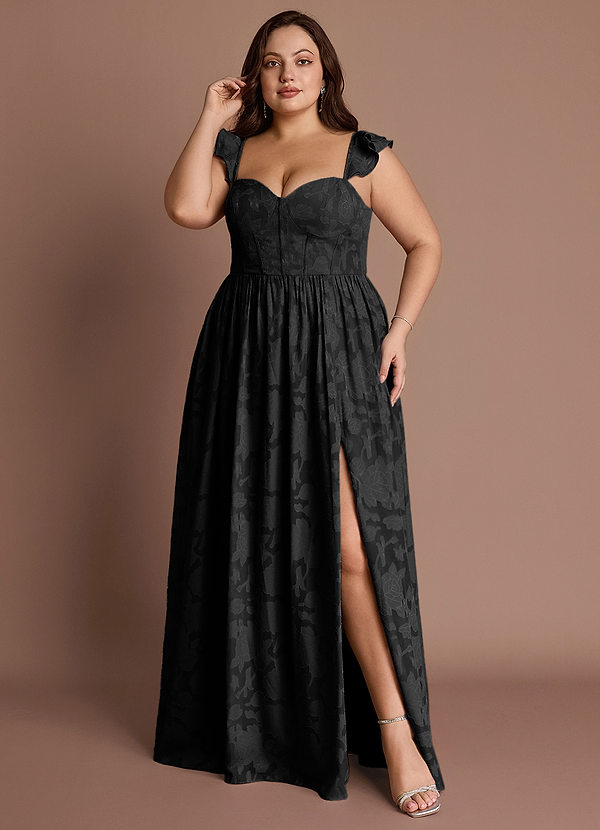 Denisse Black Corset Maxi Dress image1