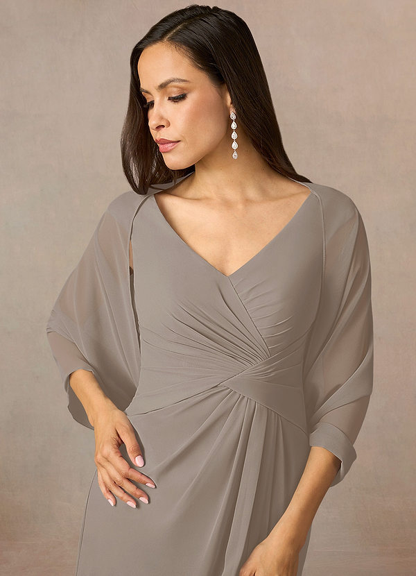 front Azazie Matching Color Sarah Chiffon Wrap