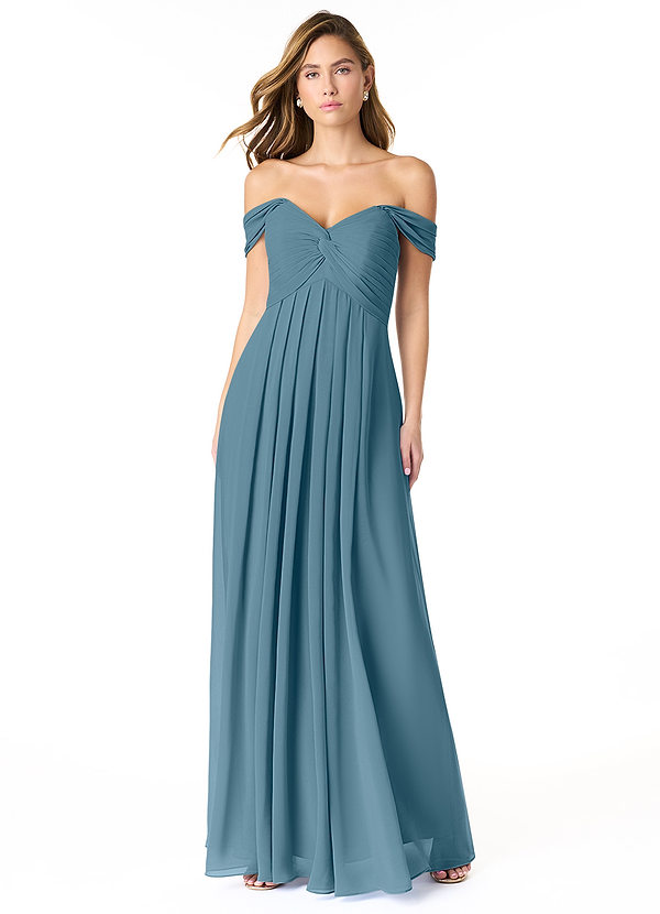 Azazie Kaitlynn Bridesmaid Dresses Bermuda Empire Ruched Chiffon Convertible Dress image1