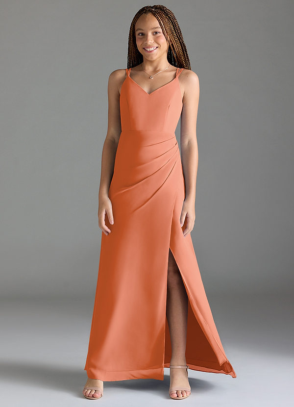 Azazie Leo Junior Sunset Mermaid Pleated Chiffon Dress image1