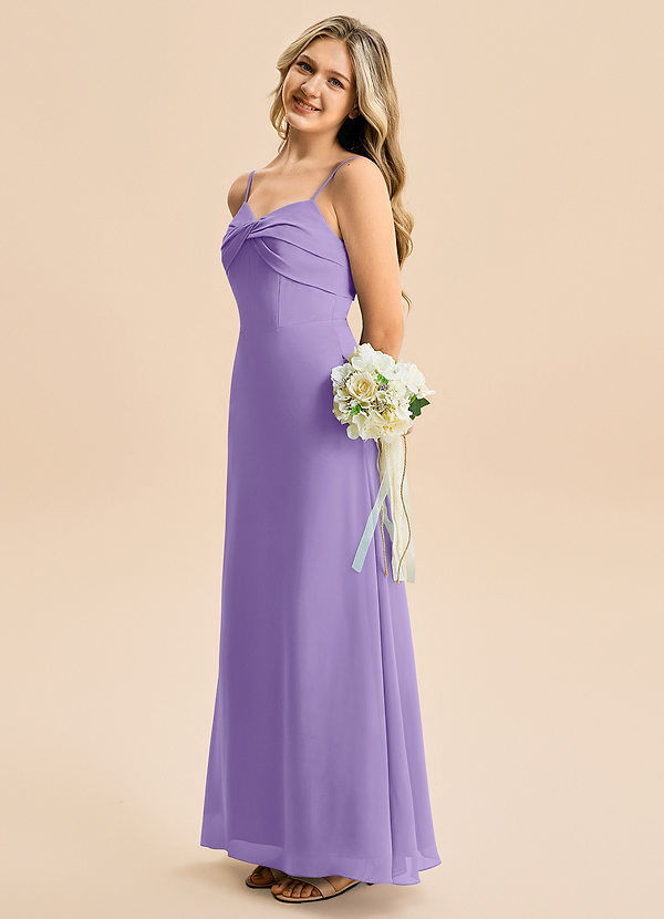 Azazie Jordyn Junior Jurk van Chiffon met A-Lijn Sweetheart Halslijn Tahiti image1