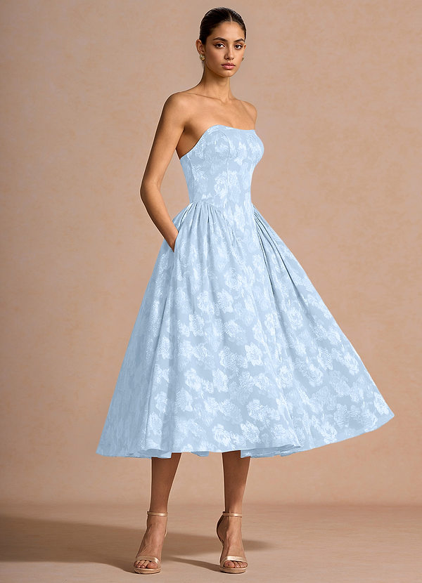 Rowena Powder Blue Midi Dress image1