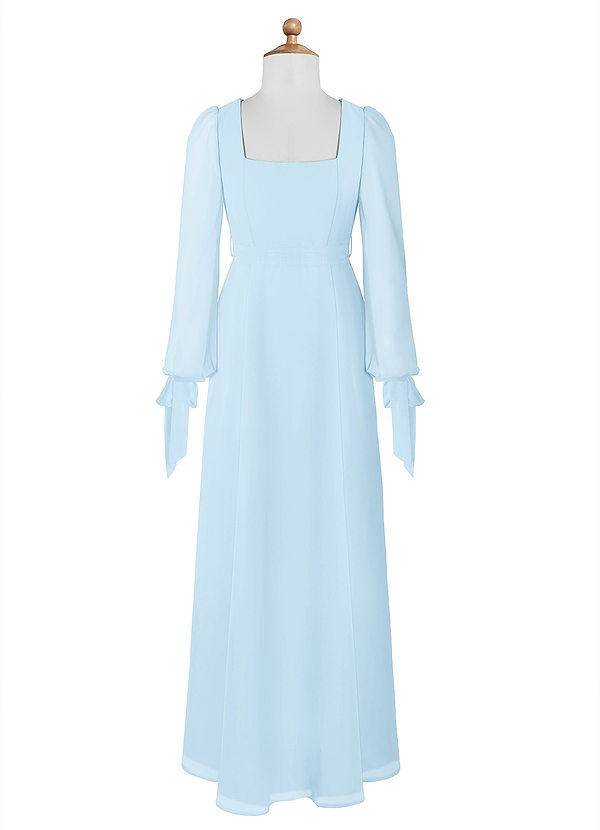 Azazie Leonia A-Line Chiffon Floor-Length Junior Bridesmaid Dress with Pockets image1