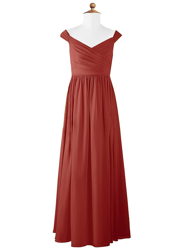 Vestidos De Dama De Honor Junior De Chifón A La Altura De Té Ciruela main image 0