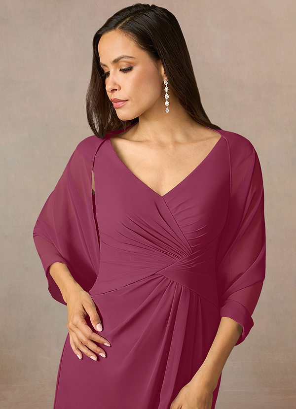 front Azazie Matching Color Sarah Chiffon Wrap