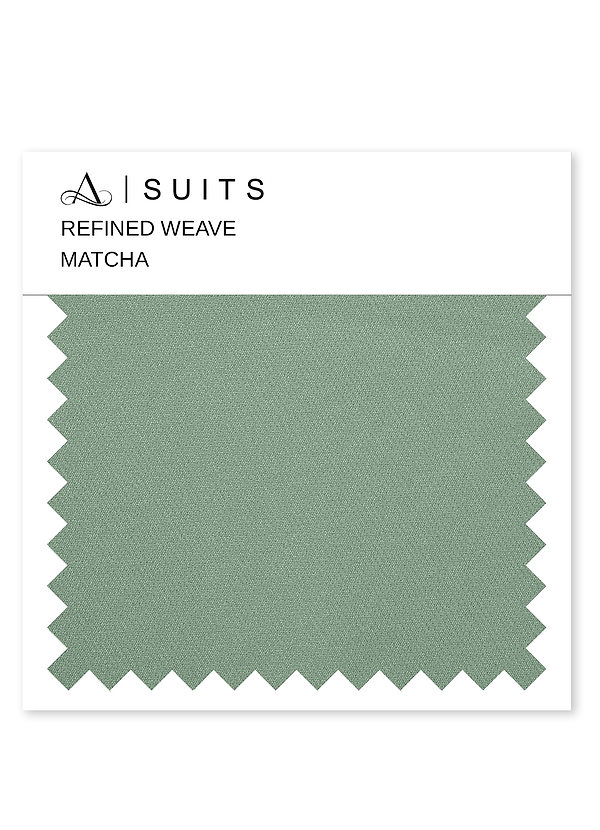 front Azazie Matcha Refined Weave Suit Swatch
