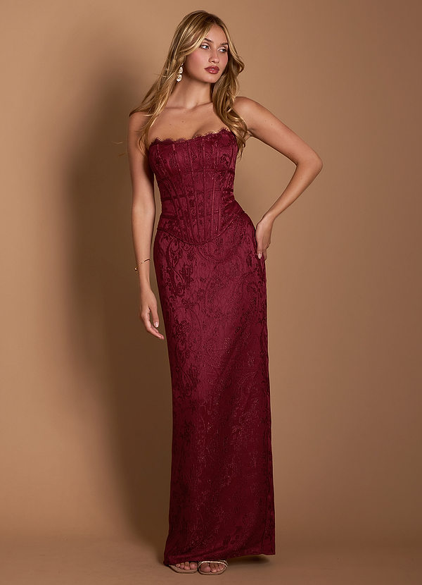 Vestido Frambuesa Oscura Largo Koryn image1