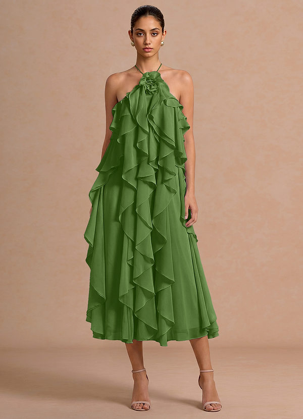 Montana Herb Green Midi Dress image1