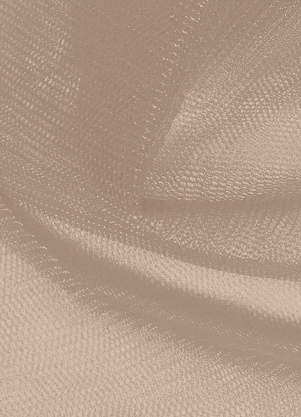 front Azazie Taupe Tulle Fabric By the Yard