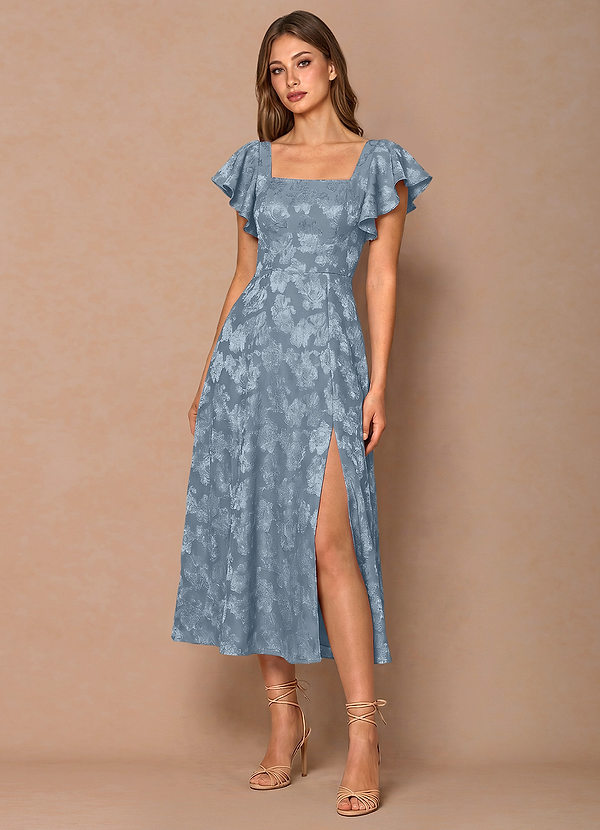 Talia Dusty Blue Midi Dress image1