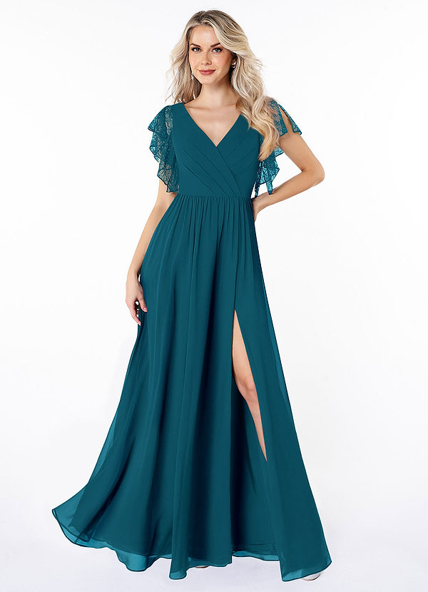 Zella A-Line Lace Chiffon Dress