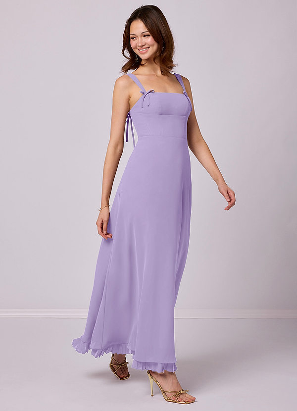 Barbie ♥ Azazie Bridesmaid Dresses Lilac A-Line Pleated Chiffon Dress image1