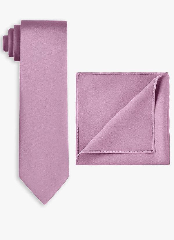 front Stretch Satin Wide Tie and Pocket Square Set
