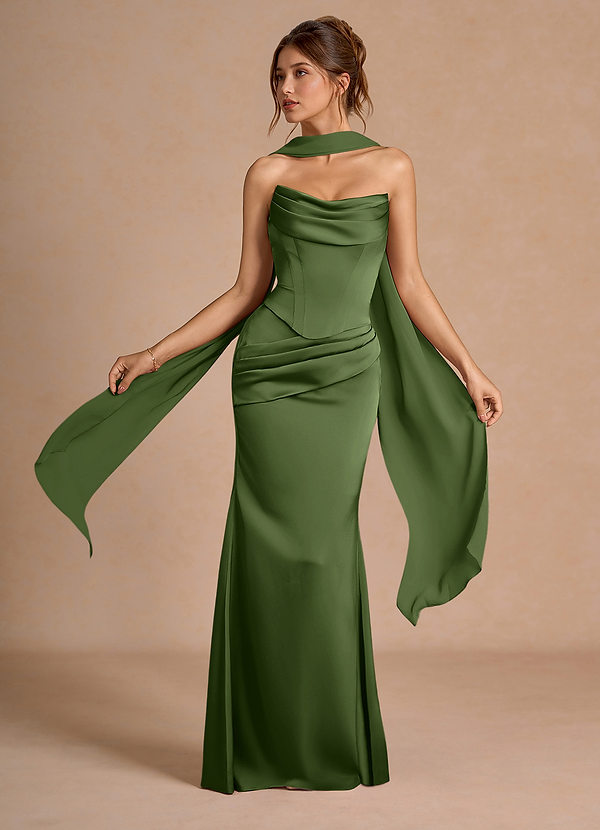 Sorrel Olive Green Corset Two-Piece Sets image1