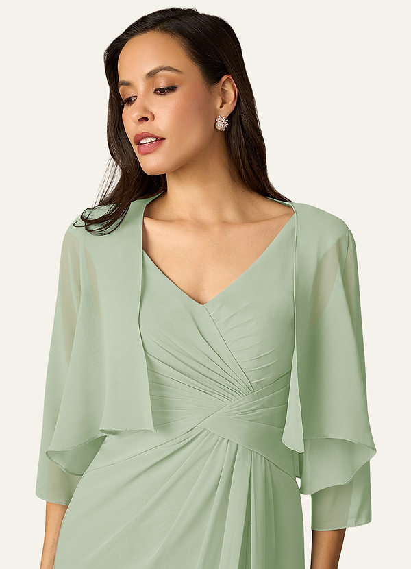 front Azazie Matching Color Fisher Chiffon Wrap