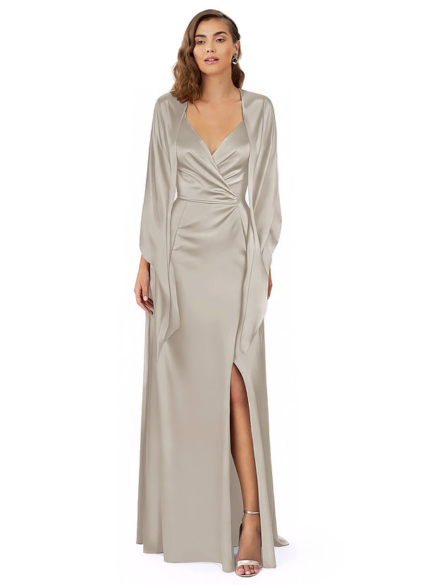 front Azazie Ireland Stretch Satin Shawl