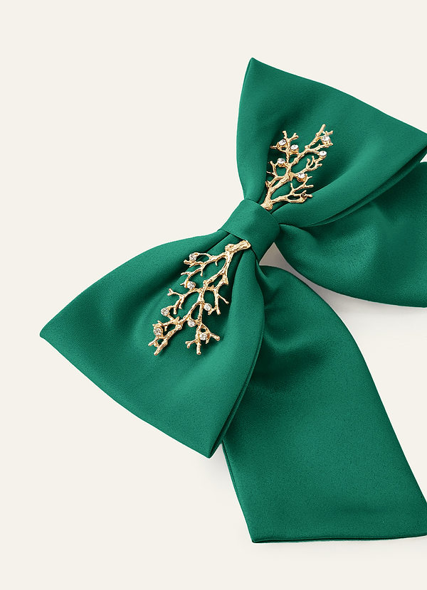 front Matching Color Metal Branch Bow Hair Clip