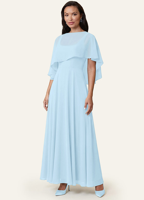 front Azazie Farblich Passender Wren-Chiffon-Wickel