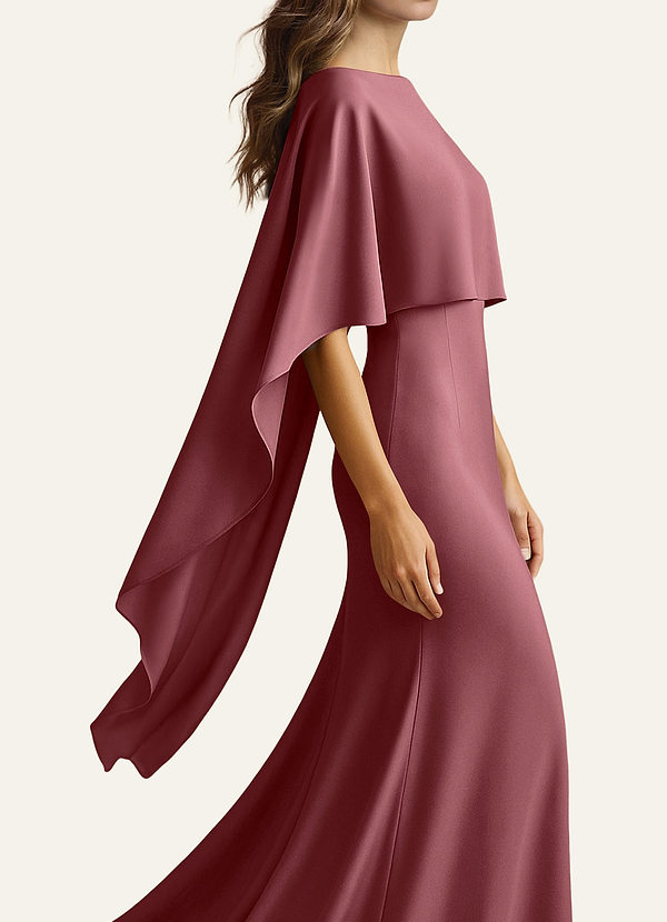 front Azazie Matching Color Stretch Satin Multiway Cape