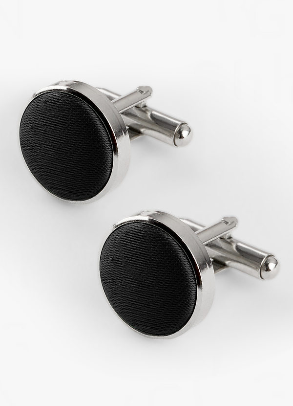front Boutons de manchette arrondis en satin mat