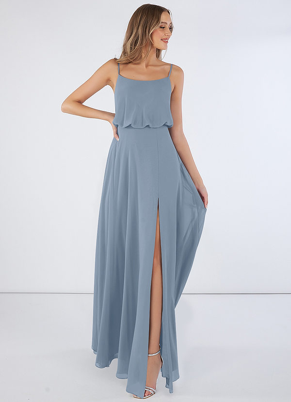 Dusty Blue Azazie Lupe Bridesmaid Dresses | Azazie