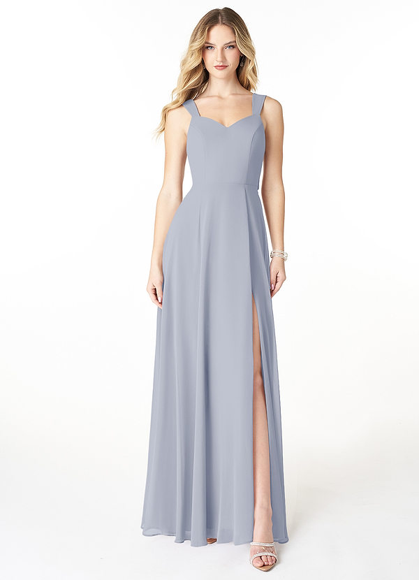 Azazie Julie Bridesmaid Dresses A-Line Convertible Chiffon Floor-Length Dress image1