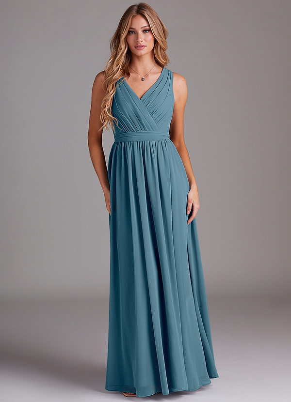 Azazie Kingsley Bridesmaid Dresses Bermuda A-Line Lace Chiffon Dress image1