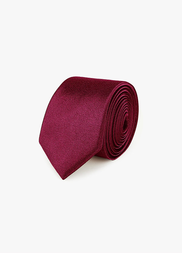 front Metallic Satin Skinny Tie