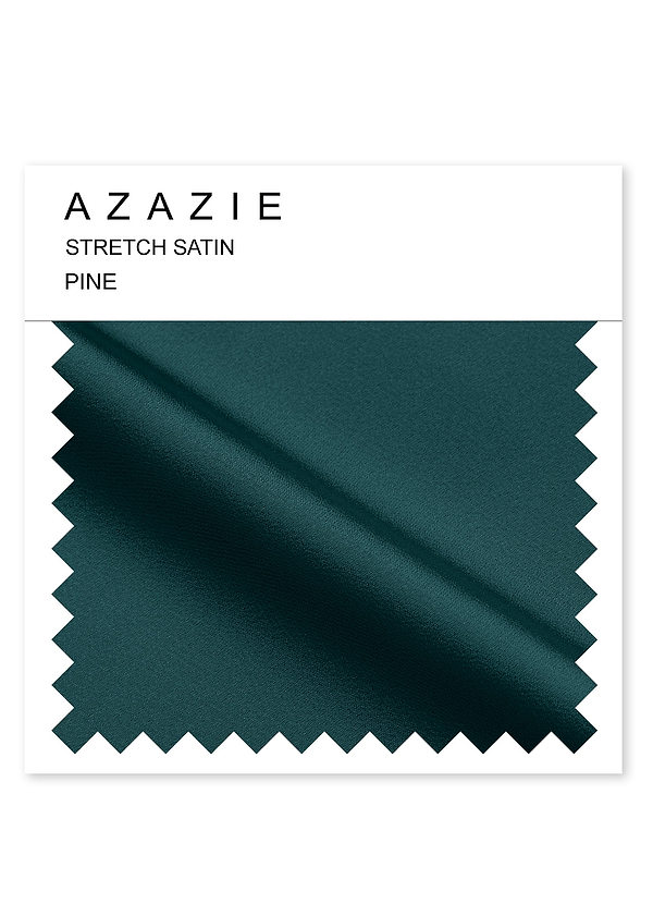 front Azazie Pine Stretch Satin Swatch