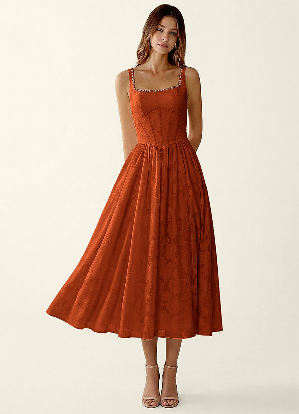 Ottavia Paprica Abito da laurea midi a trapezio in jacquard image1