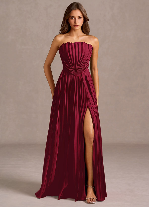 Yaretzi Merlot Maxi Dress front