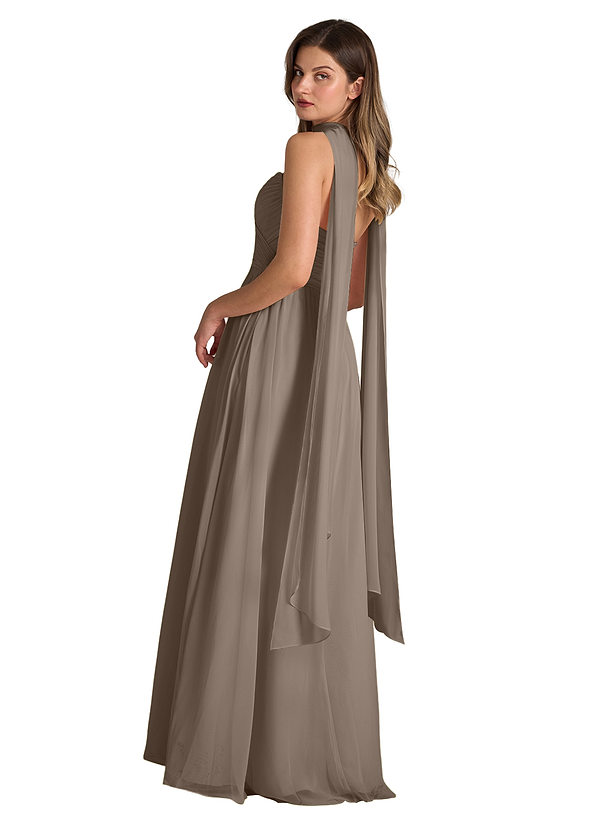 front Azazie Matching Color Chiffon Scarf