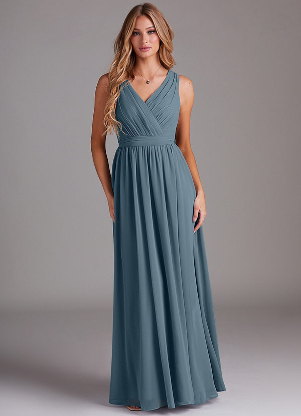 Azazie Kingsley Bridesmaid Dresses Twilight A-Line Lace Chiffon Dress image1