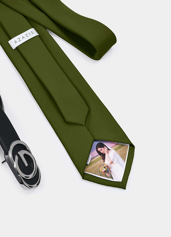 front Stropdas van stretchsatijn met gepersonaliseerde foto - stropdas op maat