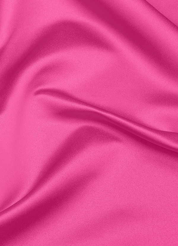 front Azazie Fuchsia Matte Satin Fabric By the Yard