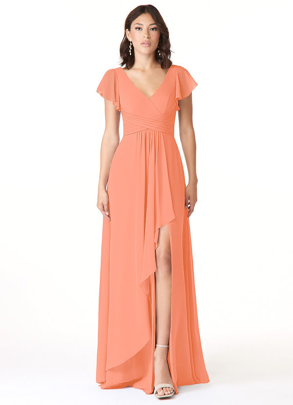 Azazie Omari Bridesmaid Dresses Sunset A-Line Chiffon Dress image1