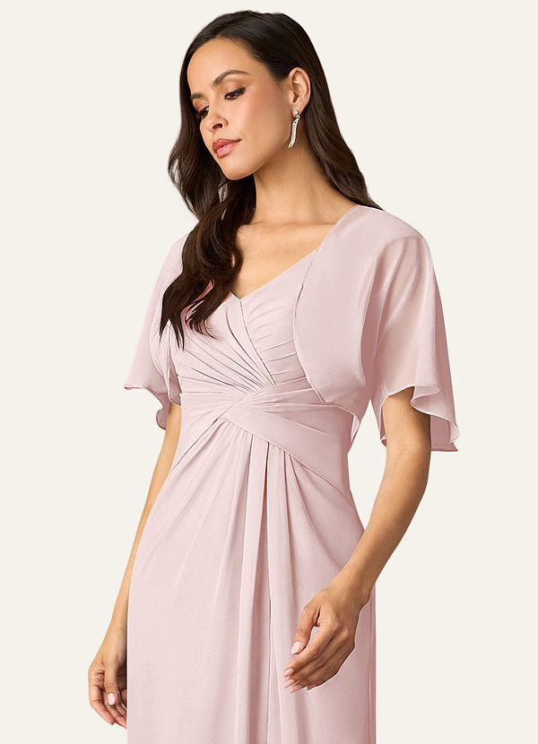 front Azazie Abrigo De Gasa Salome De Colores A Juego