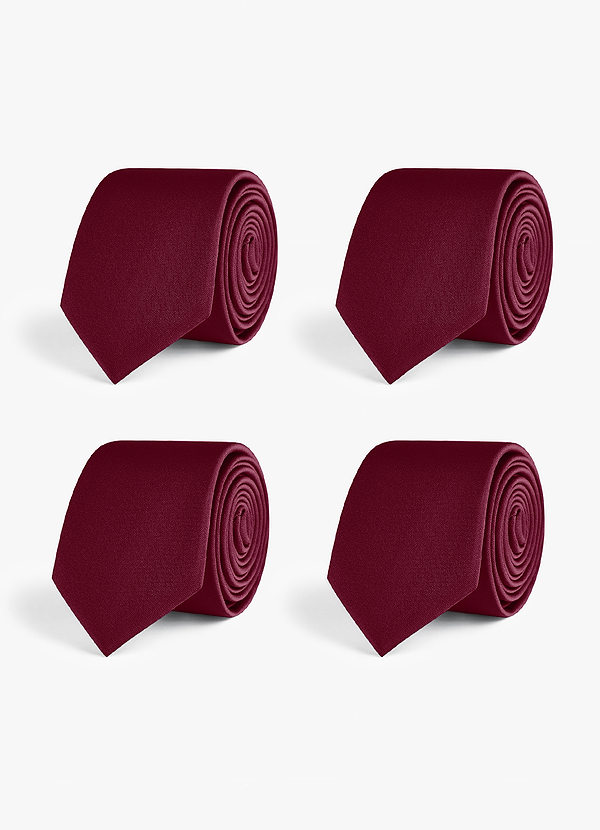 front Set di cravatte slim in raso elasticizzato – 4 pezzi