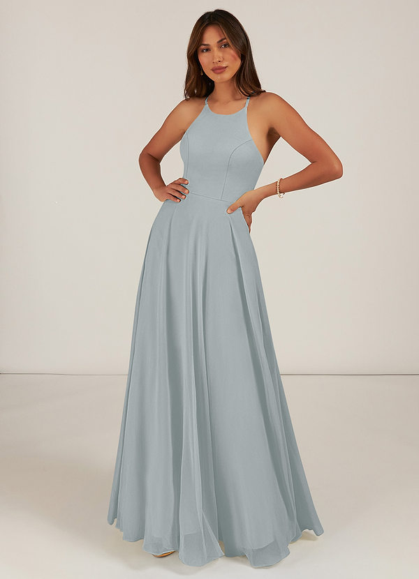 Dolphin Grey Azazie Celyn Bridesmaid Dresses | Azazie