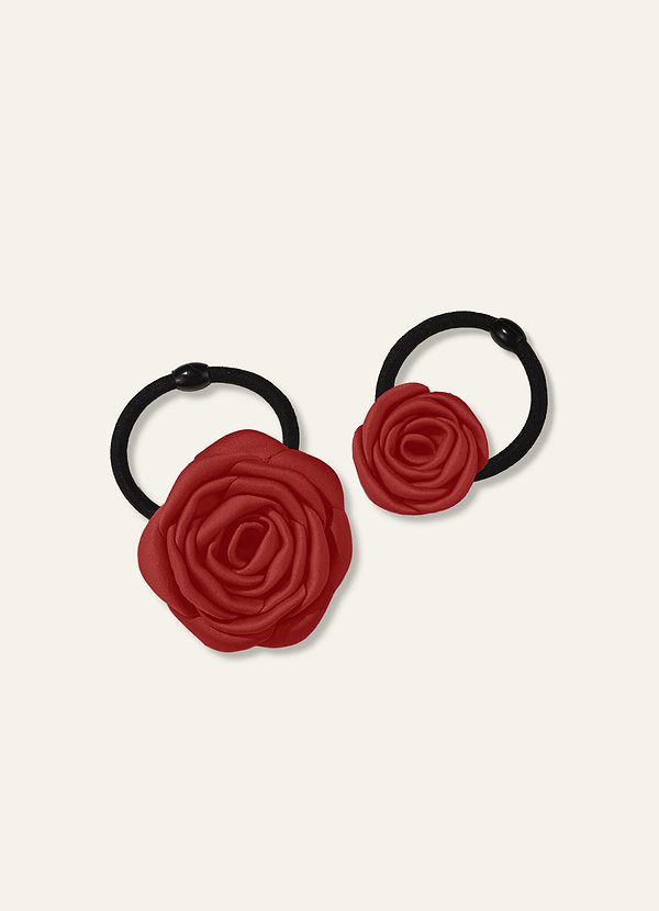 front Darling Poise Ivory Flower 2-Piece Hair Tie Set