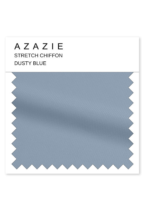 front Azazie Dusty Blue Stretch Chiffon Swatch