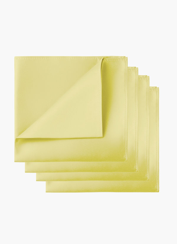 front Matte Satin Pocket Square Set – 4 Pieces