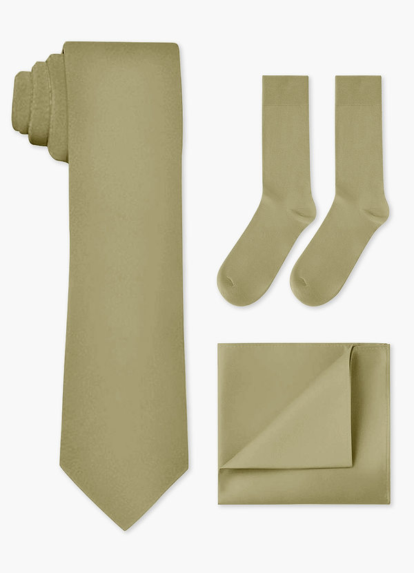 front Matching Wide Tie & Pocket Square & Socks Set
