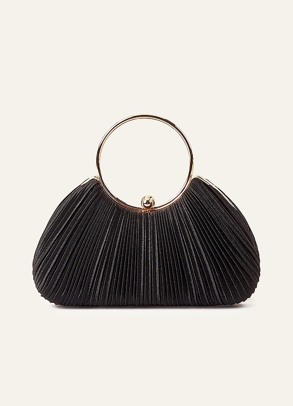 front Satin Pleated Handbag
