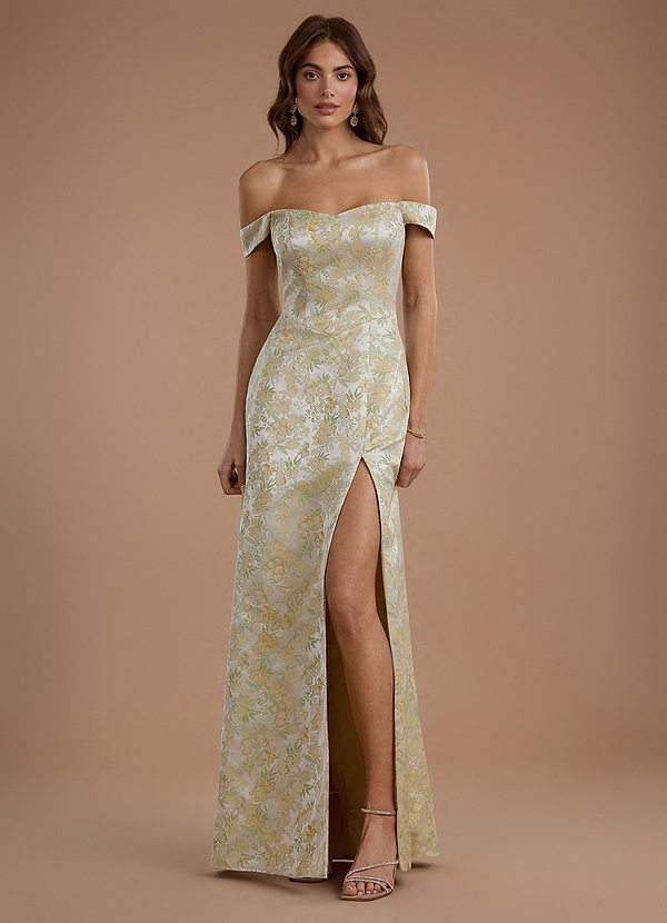 Janet Buttercream Floral Maxi Dress image1