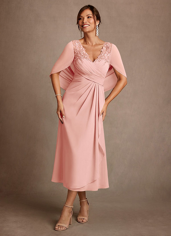 Azazie Forums Mother of the Brides Dresses Rosette A-Line Lace Dress image1